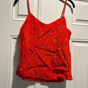 GAP Red Floral Camisole Top
